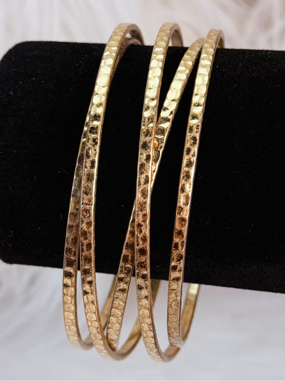 Vintage aged goldtone bangle bracelet
